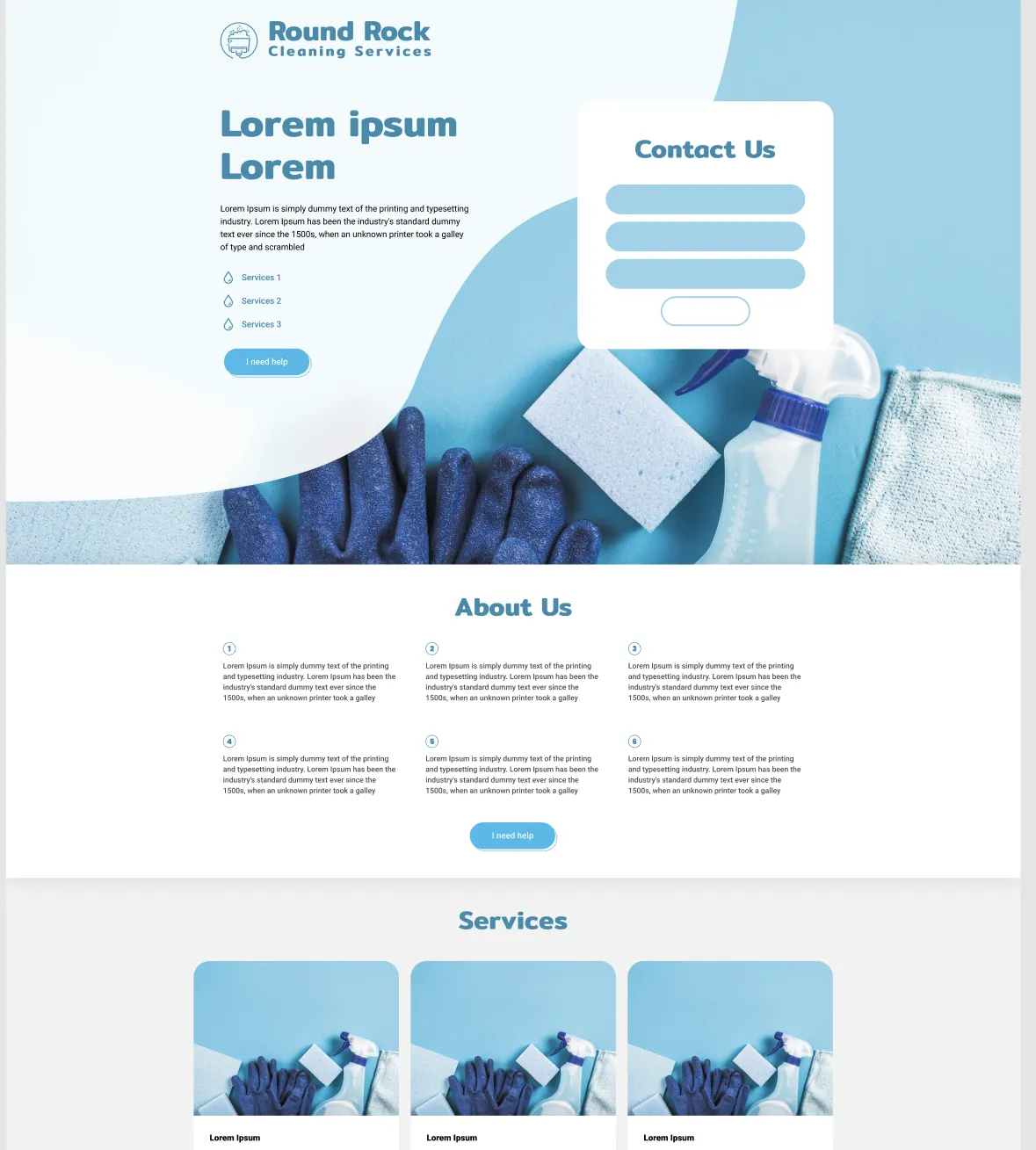Landing page cinco secciones