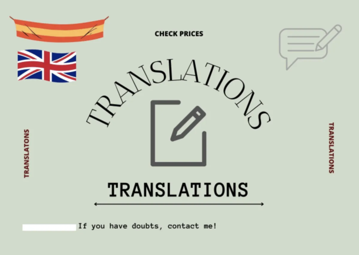I will do translation of texts (esp/eng)