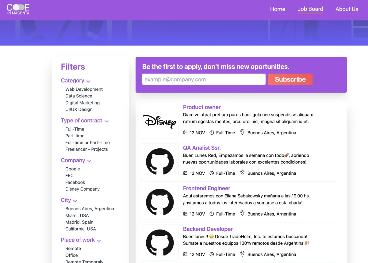 desarrollo web y mobile de landing page