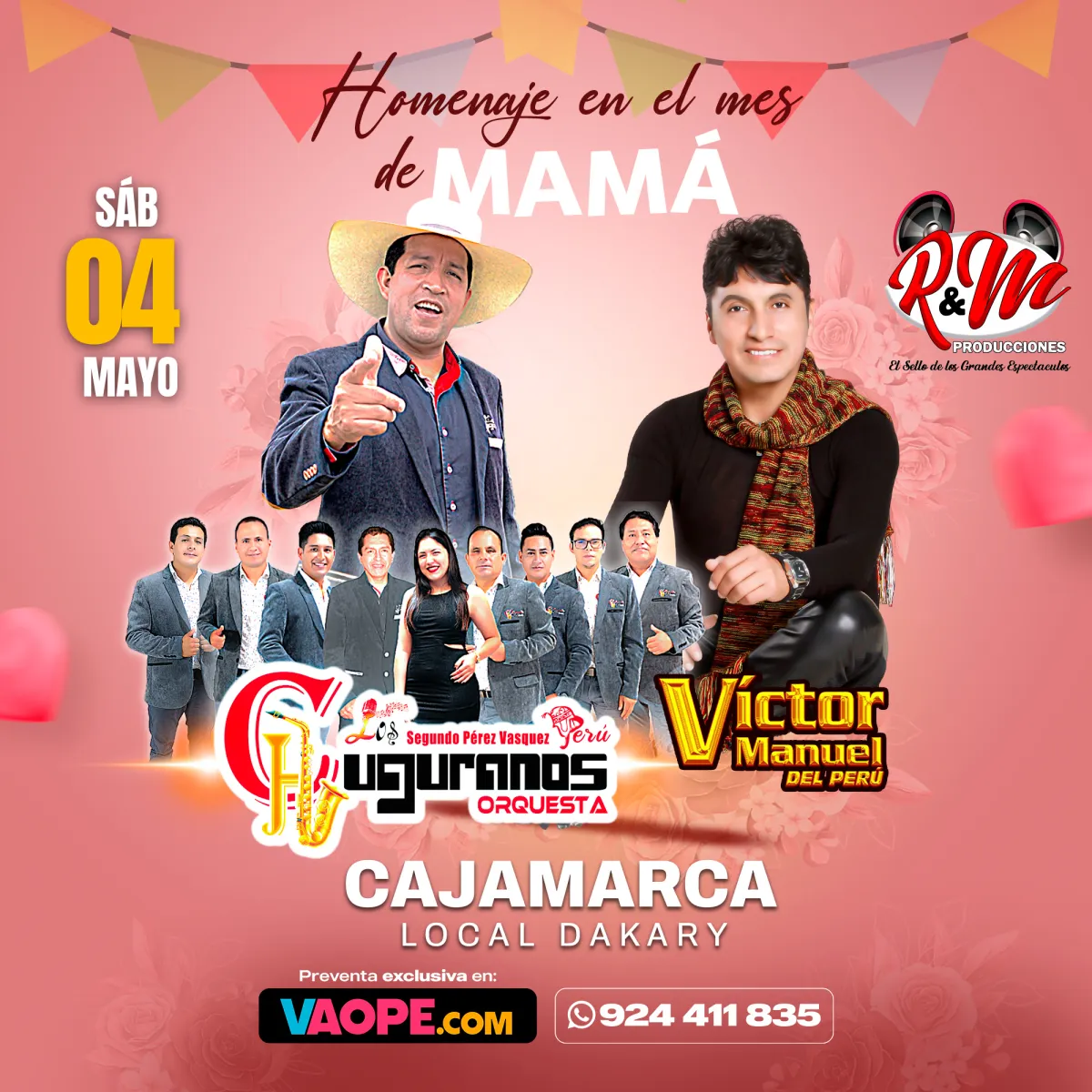Realizo flyers para eventos grandes, conciertos