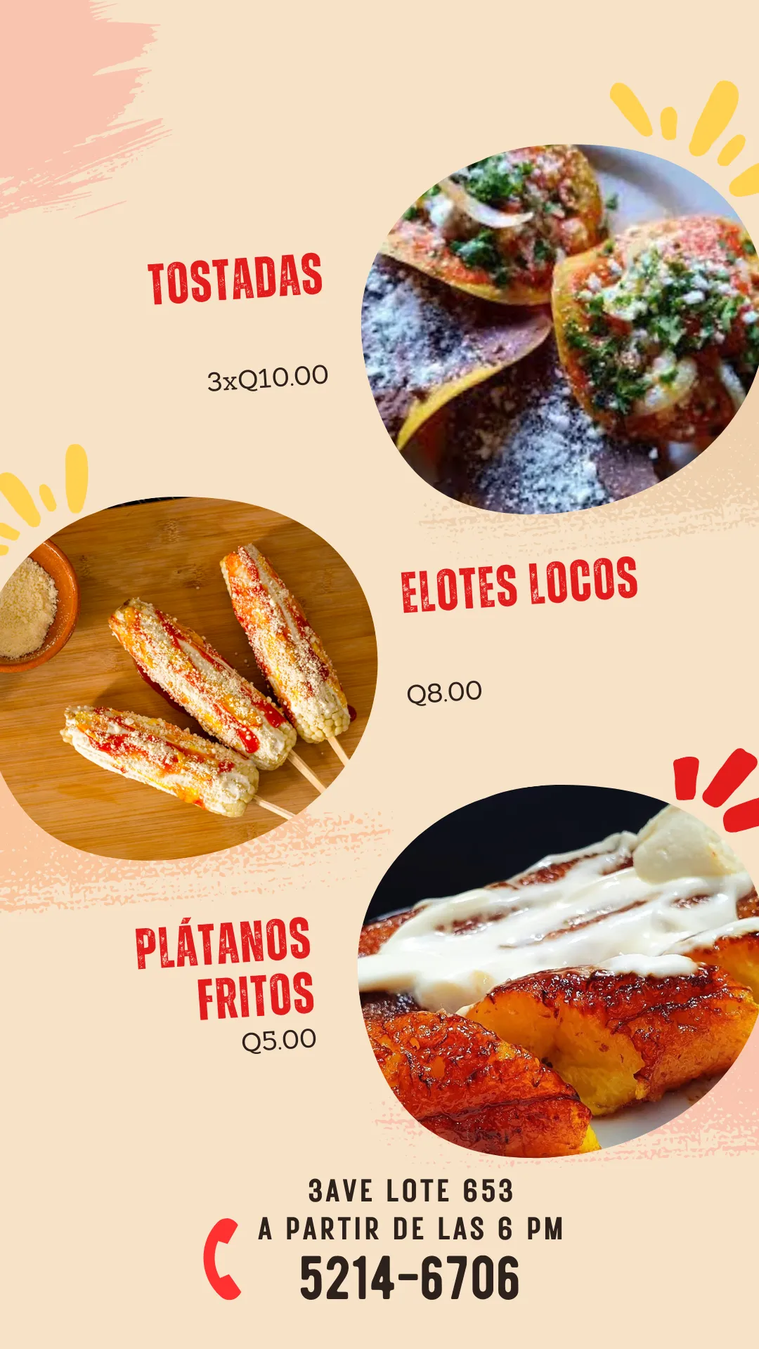 Puedo diseñarte un menú para una comida, invitación a un evento o promoción de tu producto/empresa