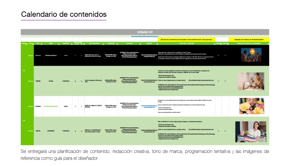 creación de contenido en RRSSS de Facebook e Instagram