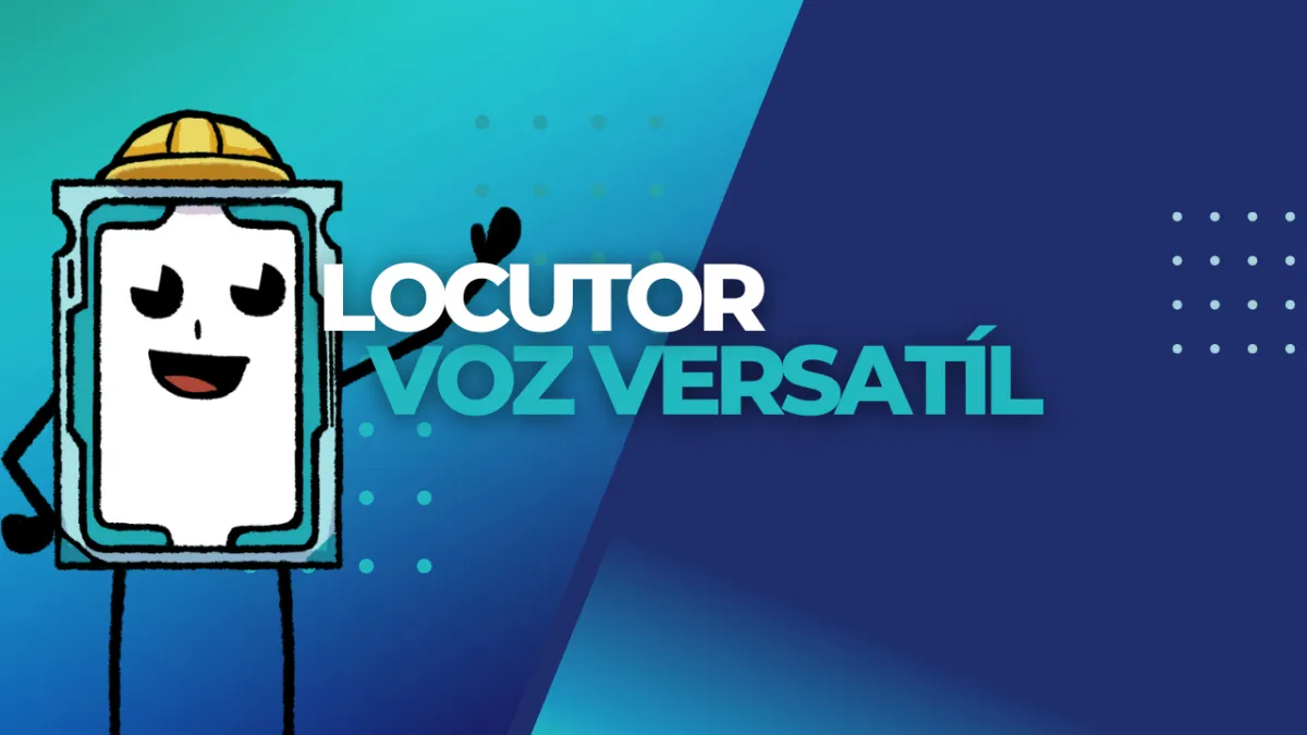 Yo seré tu Locutor Con una voz joven y neutra