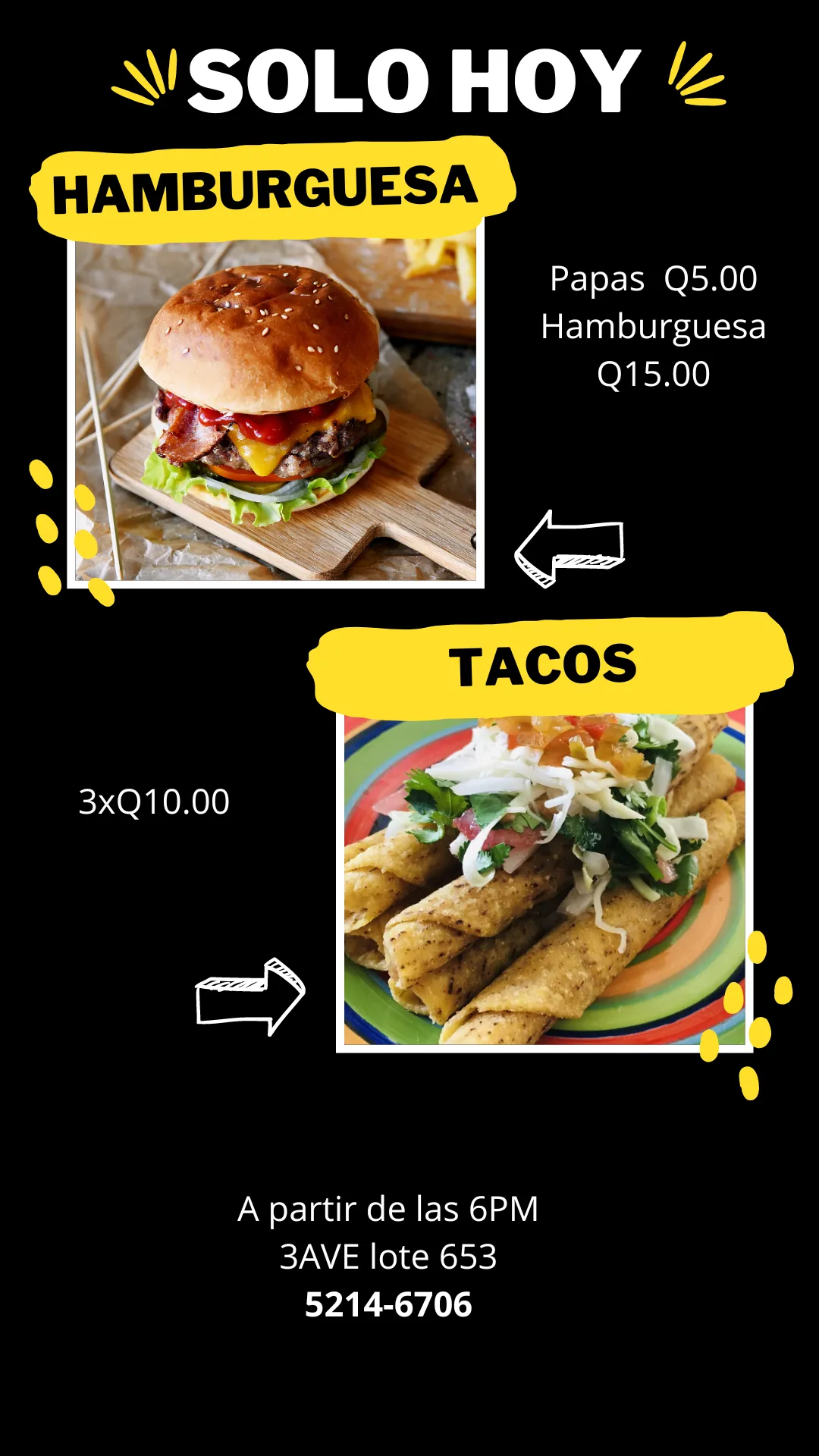 Puedo diseñarte un menú para una comida, invitación a un evento o promoción de tu producto/empresa
