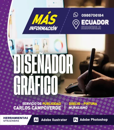 Hola Soy Carlos, diseñador gráfico. 