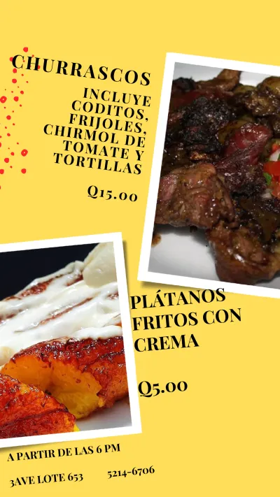 Puedo diseñarte un menú para una comida, invitación a un evento o promoción de tu producto/empresa