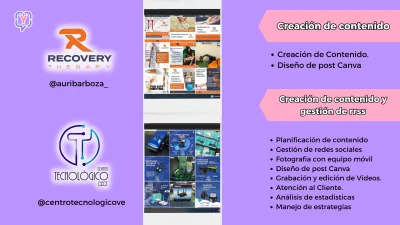 Servicios de Community Manager, Social Media y creacion de contenido 