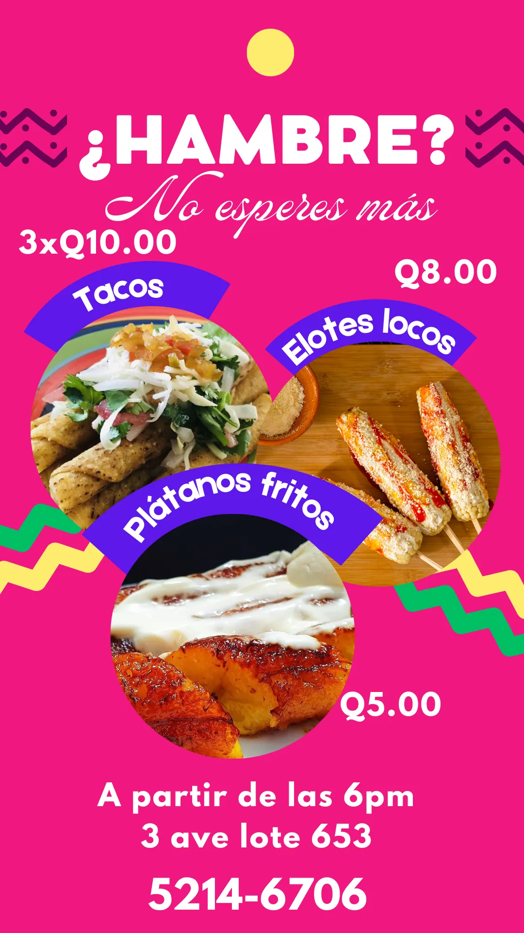 Puedo diseñarte un menú para una comida, invitación a un evento o promoción de tu producto/empresa