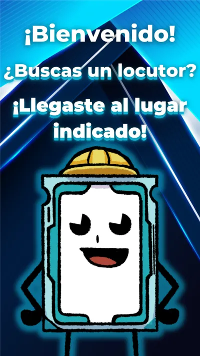 Yo seré tu Locutor Con una voz joven y neutra